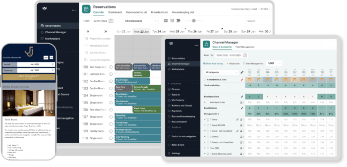 Hotel room booking software